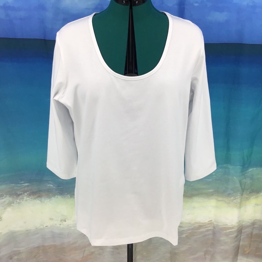 Yest Yara Basic Cotton Jersey 3/4 Sleeve Tee, 16